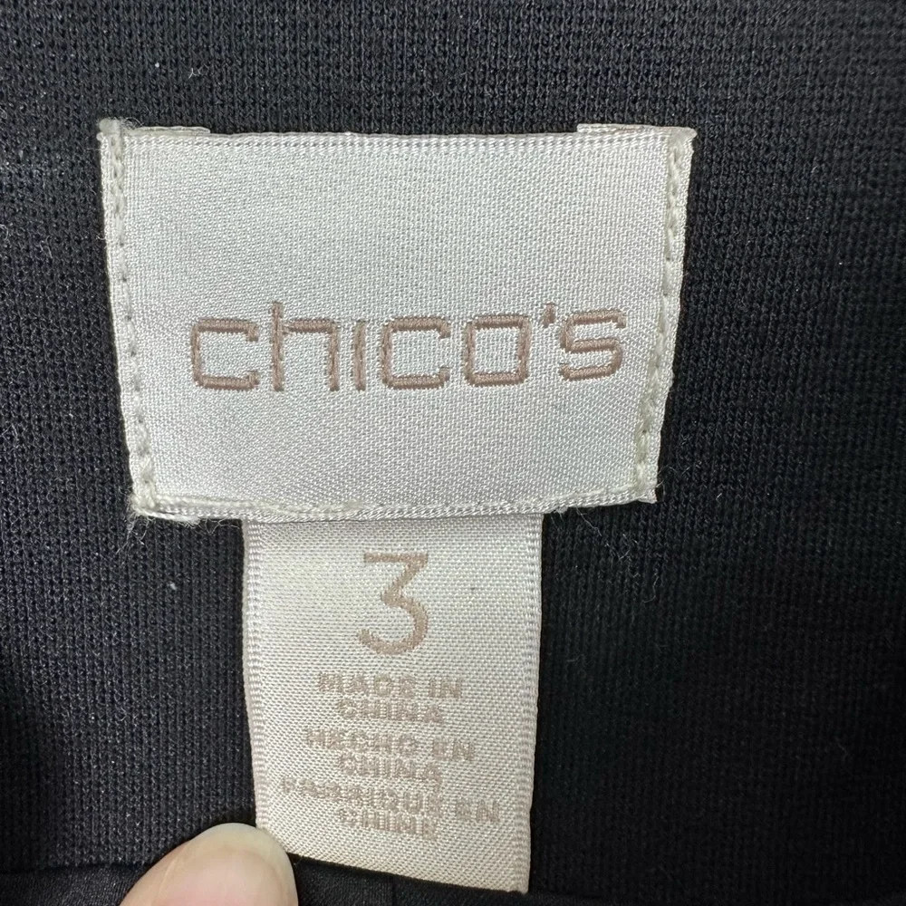 Chico’s Mixed-Media Duster Jacket Zebra Print Size XL or 16